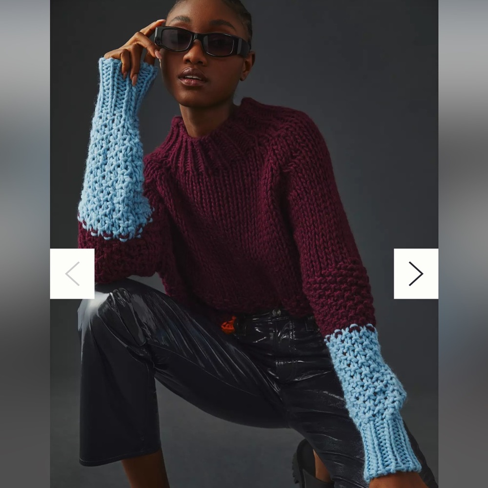 Anthropologie Dr Bloom Colorblock Sweater